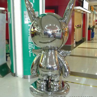 不锈钢商场卡通兔子雕塑