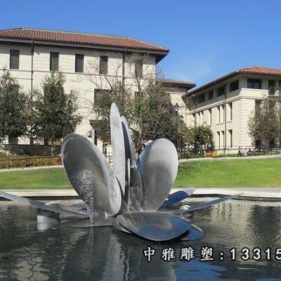 别墅喷泉景观不锈钢雕塑