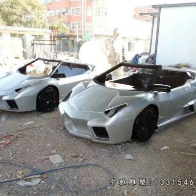 不锈钢公园车模造型雕塑