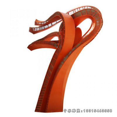 不锈钢大型抽象景观雕塑