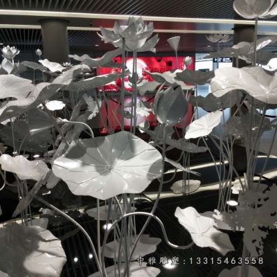 公园荷叶景观不锈钢雕塑