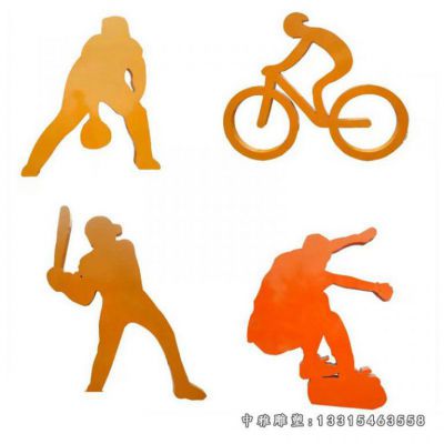 城市不锈钢运动健身人物雕塑