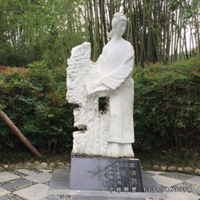 学校名人李清照石雕