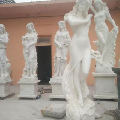 汉白玉石雕西方人物