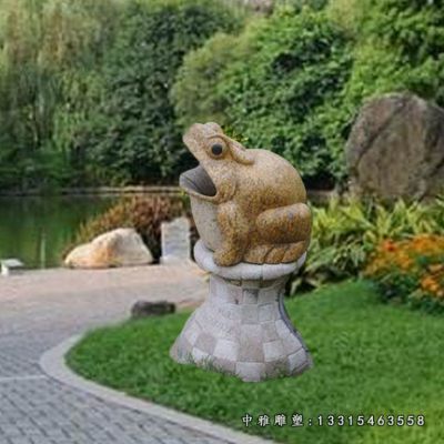 公园石雕卡通垃圾桶雕塑