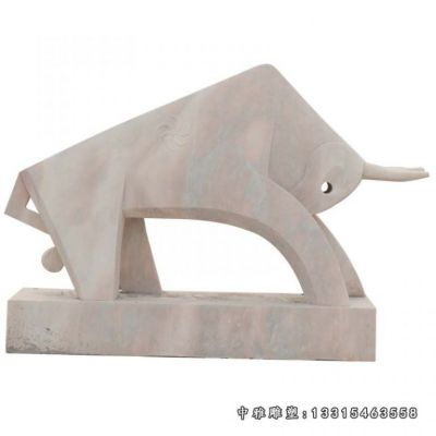 抽象动物石雕犀牛雕塑