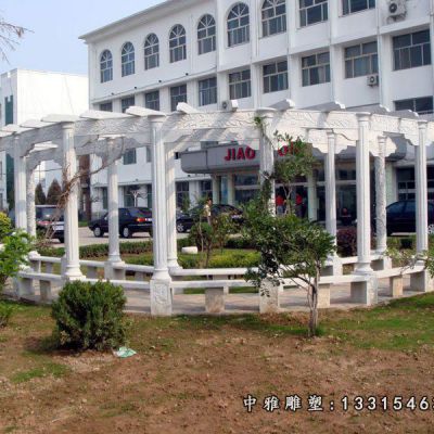 石雕小区长廊花架