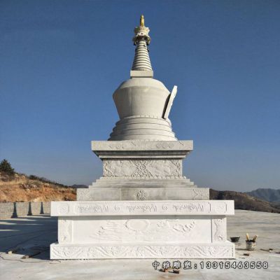 寺院石雕白塔雕塑