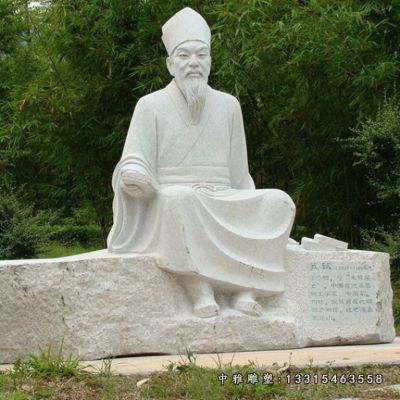 石雕校园文学家苏轼