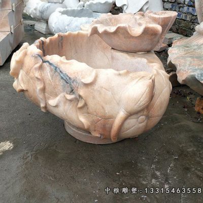 庭院创意流水池石雕摆件