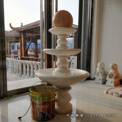 石雕公园三层风水球雕塑