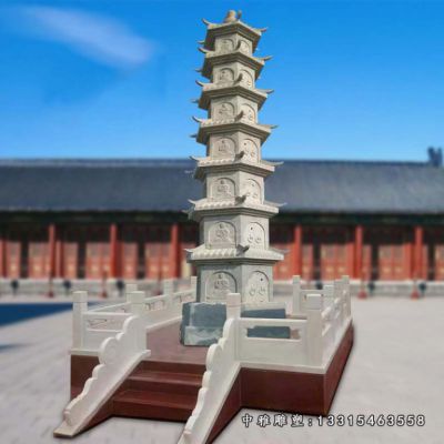 寺院大型石雕塔雕塑
