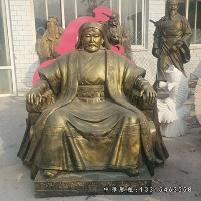 铜雕历史人物成吉思汗
