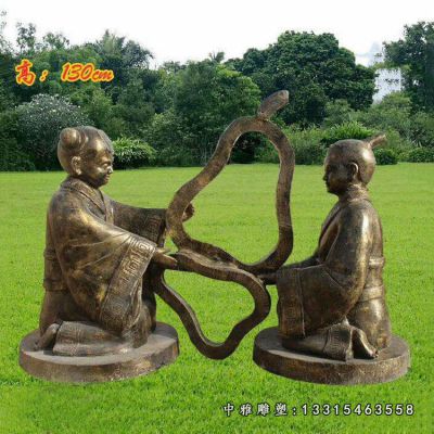 典故孔融让梨铜雕