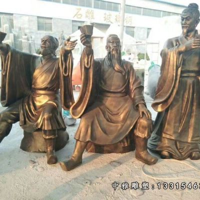 铜雕古代诗人杜甫