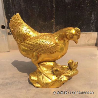 动物公鸡铜雕雕塑