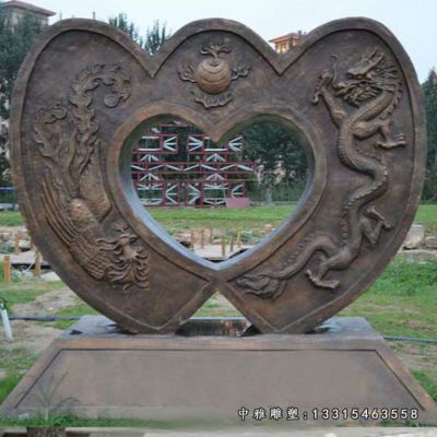 公园景观同心锁铜雕