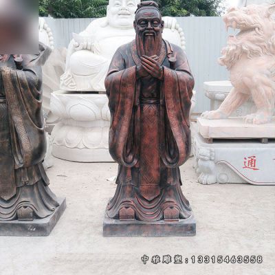 校园孔子人物铜雕像