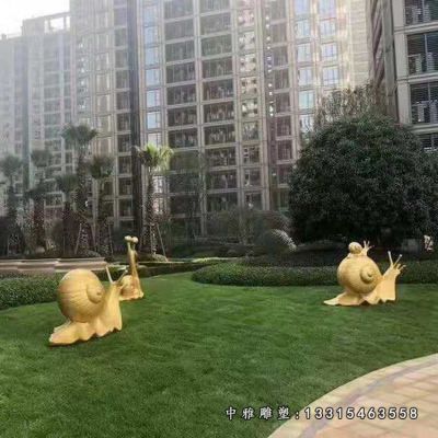 铜雕城市小型蜗牛