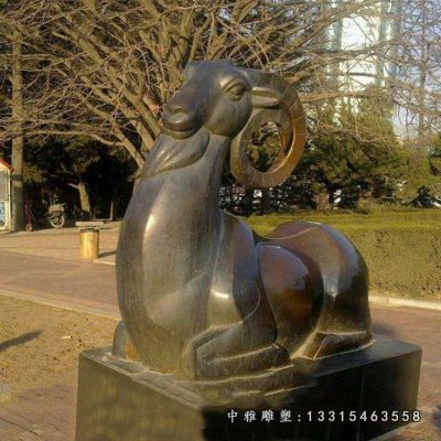 小区铜雕动物羊雕塑