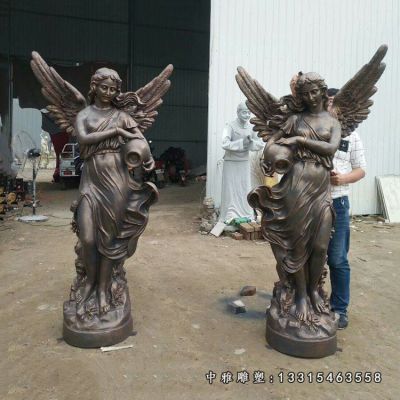 铜雕广场西方天使
