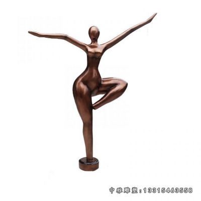 铜雕抽象跳舞人物