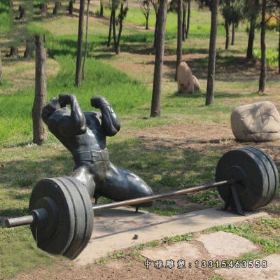 铜雕举重运动员雕塑