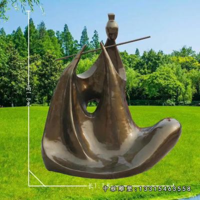 广场铜雕抽象人物