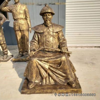 坐式林则徐铜雕雕像