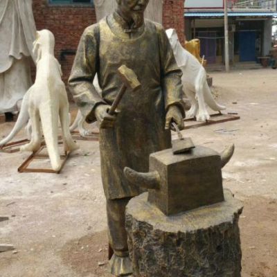 铜雕打铁人物雕塑