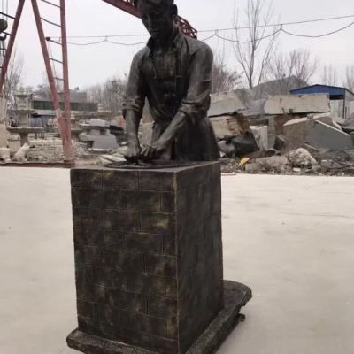 铜雕茶文化人物雕塑