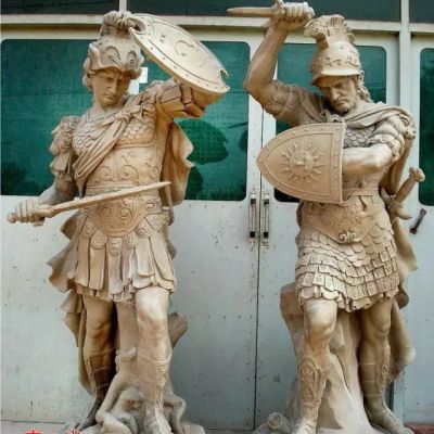 铜雕广场西方士兵