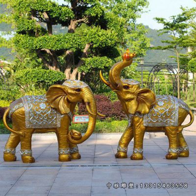 招财纳福大象铜雕