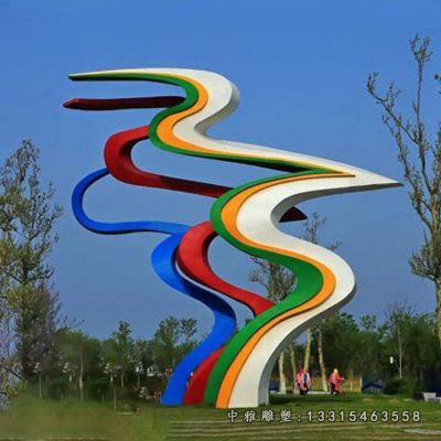 广场丝带不锈钢雕塑