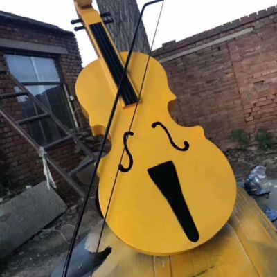 不锈钢公园提琴雕塑