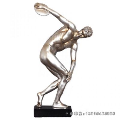 掷铁饼运动不锈钢人物雕塑