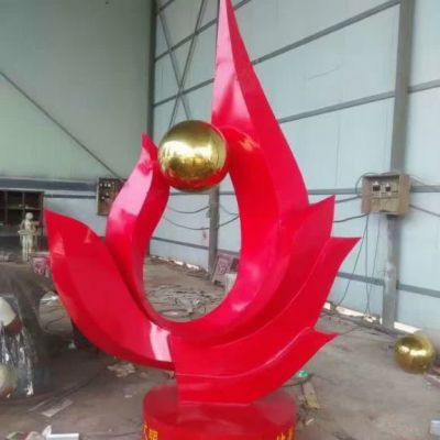 广场不锈钢标志雕塑