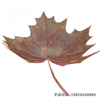 公园树叶不锈钢雕塑