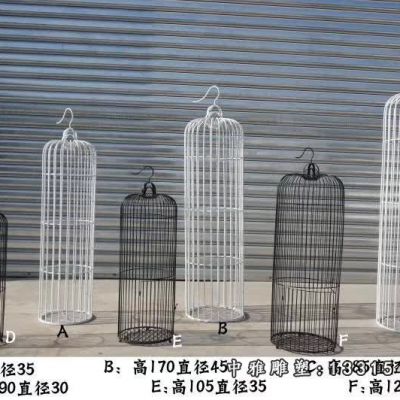 不锈钢园林鸟笼雕塑