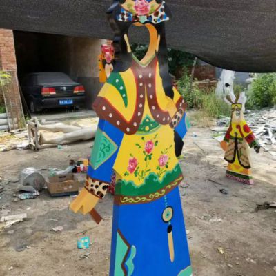 不锈钢戏曲人物雕像