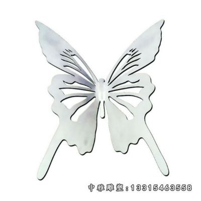 花园蝴蝶不锈钢雕塑