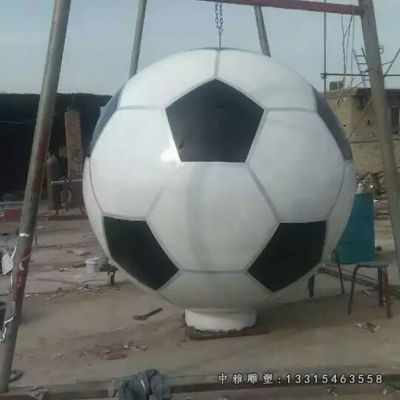 不锈钢公园足球雕塑