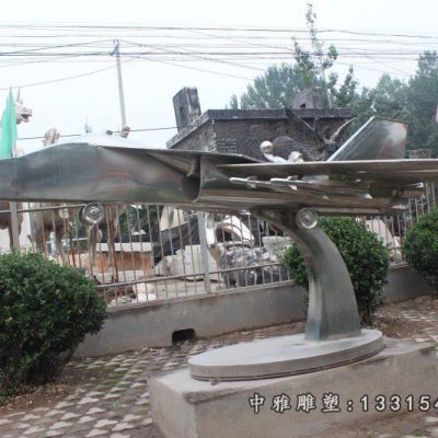 不锈钢广场飞机雕塑