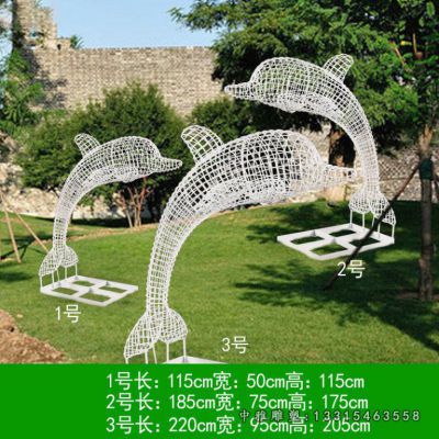 跳水海豚不锈钢雕塑