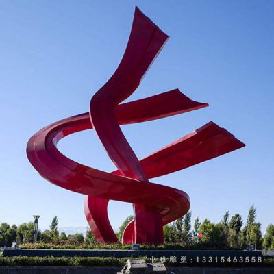 抽象飘带不锈钢雕塑