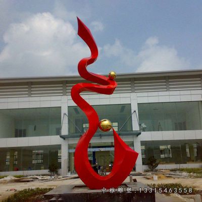 企业标志不锈钢景观雕塑