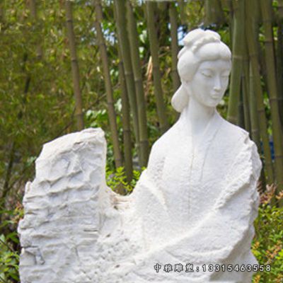 公园李清照人物石雕