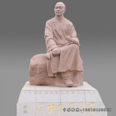 石雕清代学者曹雪芹