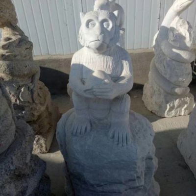 小型动物石雕猴雕塑