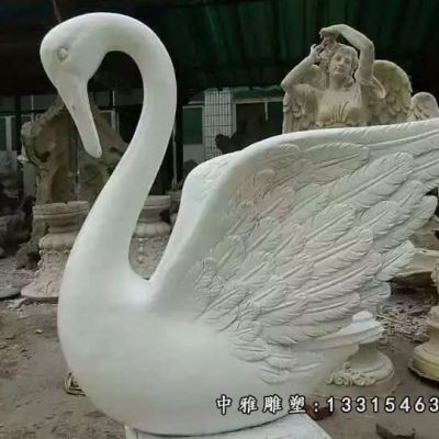 广场天鹅石雕雕塑